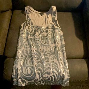Gray Express sequin XS top